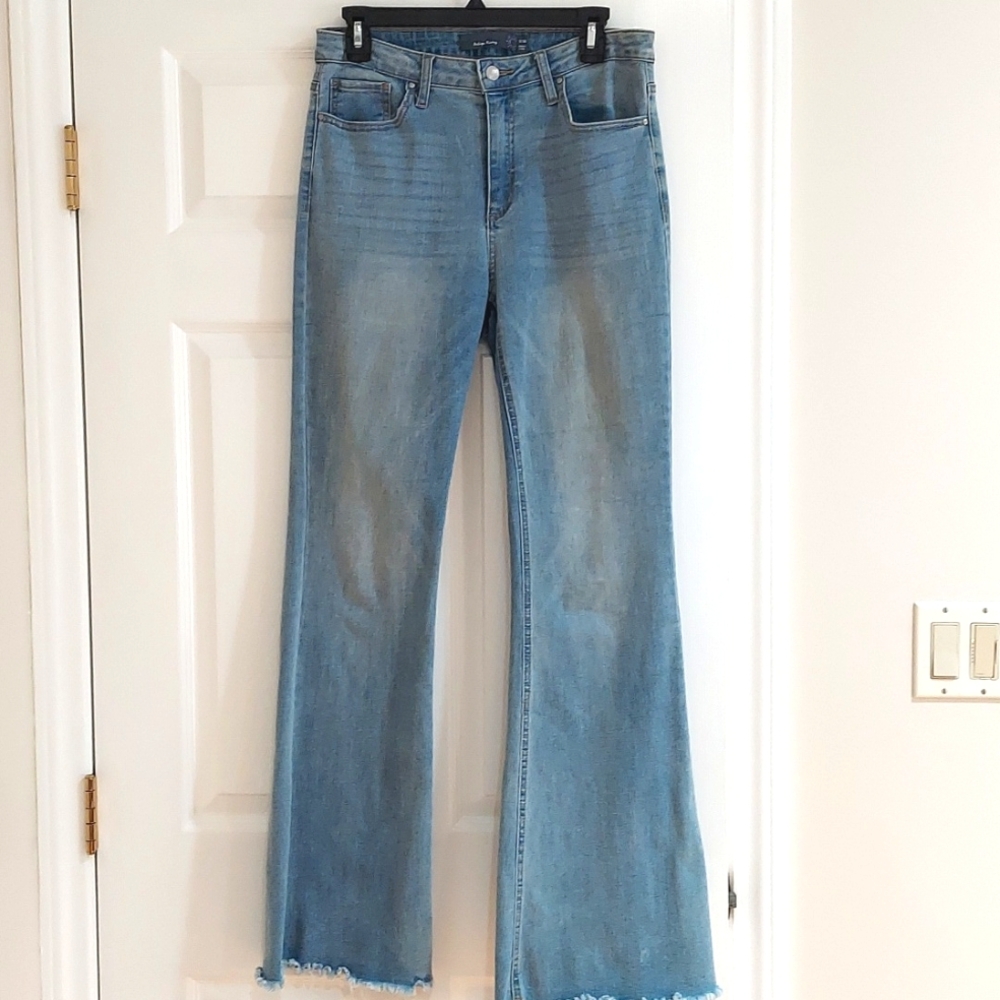 Light blue flared jeans